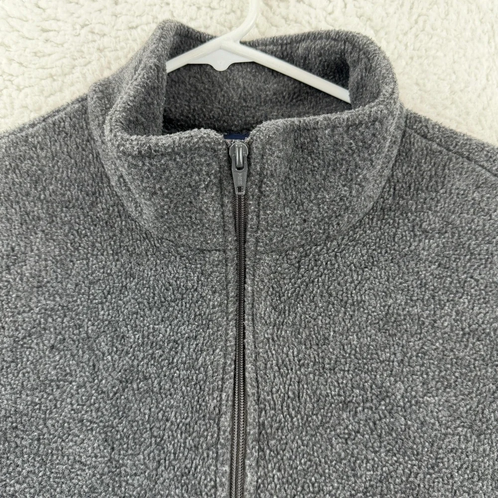 Vintage Abercrombie & Fitch Jacket Mens Large Gray 1/4 Zip Fleece USA 90s Y2K